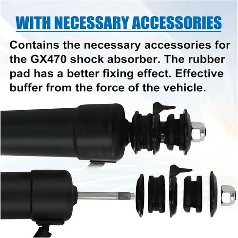 2pcs Front/Rear Shock Absorber Compatible for Toyota Land Cruiser Prado 120/Lexus GX470 2002-2009(2PCS Rear assy) in Saudi Arabia