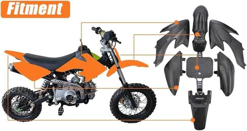 طقم بلاستيكي بمقعد طويل لهوندا CRF50 XR50، دراجة ترابية صينية 50cc 70cc 90cc، مصدات بديلة من البلاستيك مع مقعد in Saudi Arabia