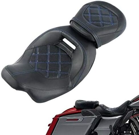 مقعدان للدراجة النارية مقعد منخفض للراكب والراكب مناسب لدراجة Harley 2009-2023 Road King Electra Glide Road Glide Street Glide in Saudi Arabia
