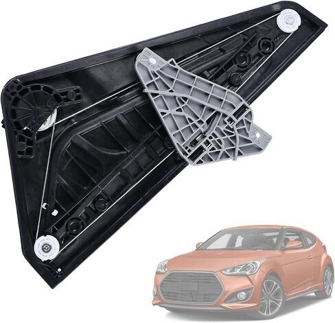 Power Window Regulator Front Left Driver Side Compatible with Hyundai Veloster Turbo 2012 2013 2014 2015 2016 2017 Replace 824012V010, 6Pin in Saudi Arabia
