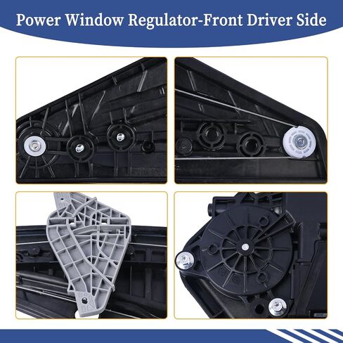 Power Window Regulator Front Left Driver Side Compatible with Hyundai Veloster Turbo 2012 2013 2014 2015 2016 2017 Replace 824012V010, 6Pin in Saudi Arabia