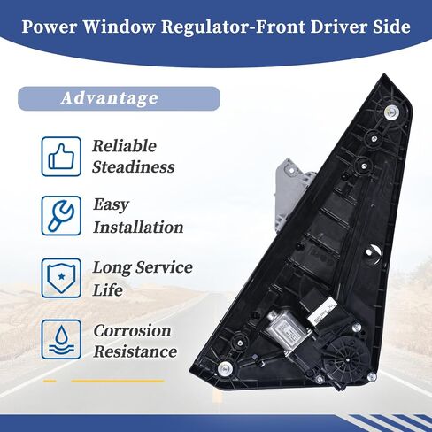 Power Window Regulator Front Left Driver Side Compatible with Hyundai Veloster Turbo 2012 2013 2014 2015 2016 2017 Replace 824012V010, 6Pin in Saudi Arabia