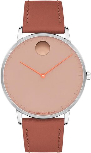Movado Face Watch - Swiss Quartz, Leather Strap - Classic, Timeless Luxury Fashion Timepiece for Him or Her - 41mm in Saudi Arabia