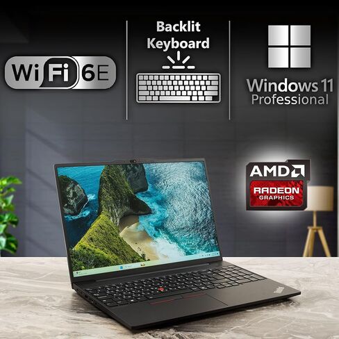 OEM Lenovo ThinkPad E15 Gen 2 15.6" FHD IPS, Ryzen 5 4500U Hexa Core (Beats Intel i7-1185G7), 16GB RAM, 512GB NVMe, W10P, Business Laptop in Kuwait