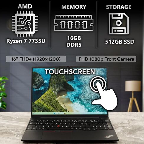 OEM Lenovo ThinkPad E15 Gen 2 15.6" FHD IPS, Ryzen 5 4500U Hexa Core (Beats Intel i7-1185G7), 16GB RAM, 512GB NVMe, W10P, Business Laptop in Kuwait