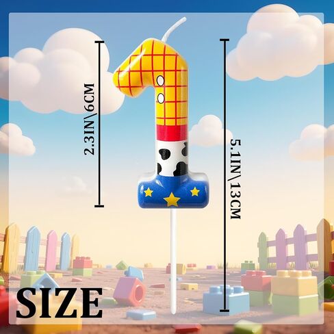 Toys Inspired Game Birthday Number Candles, Cartoon Story Number Candles, Cartoon Cake Decorations, Birthday Decoration Supplies, Suitable for Boys and Girls Party Celebrations (2) in Kuwait