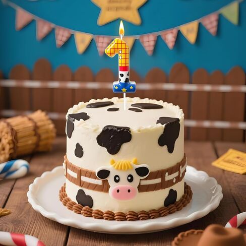 Toys Inspired Game Birthday Number Candles, Cartoon Story Number Candles, Cartoon Cake Decorations, Birthday Decoration Supplies, Suitable for Boys and Girls Party Celebrations (2) in Kuwait