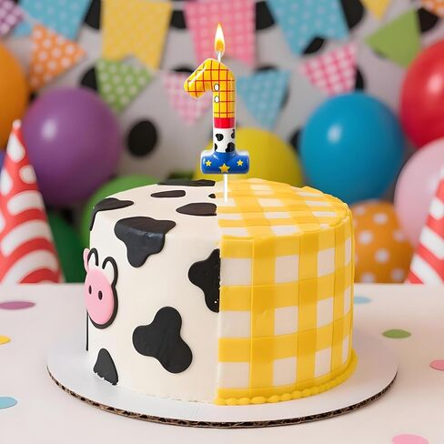 Toys Inspired Game Birthday Number Candles, Cartoon Story Number Candles, Cartoon Cake Decorations, Birthday Decoration Supplies, Suitable for Boys and Girls Party Celebrations (2) in Kuwait