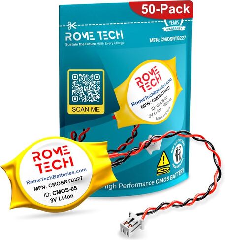 Rome Tech RTC CMOS Battery for Lenovo ThinkPad L440, L540, L560, L570 - Laptop Backup BIOS CR2032 with 2 Pin Wire Cable in Saudi Arabia