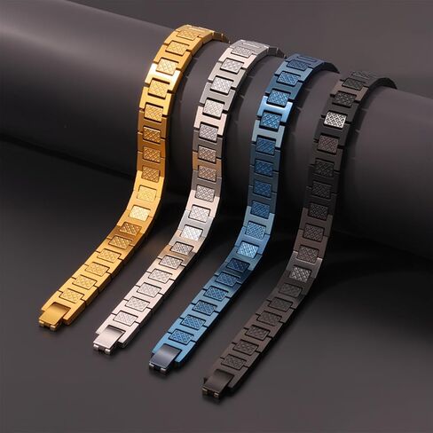 Masculine Watch Band Stainless Steel Link Bracelet Jewelry, To Father Man Boyfriend Husband Son Bracelet Gifts in Saudi Arabia