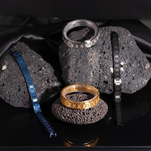 Masculine Watch Band Stainless Steel Link Bracelet Jewelry, To Father Man Boyfriend Husband Son Bracelet Gifts in Saudi Arabia