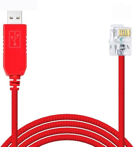 USB إلى AJ2.5 Cable 940-0299A Console Console Cable لـ APC UPS ، بطاقة إدارة APC AP9630 AP9631 و AP9635 (APC الجزء رقم 940-0299 (1.8 م)) ، 6ft ، أحمر ، أحمر in Kuwait