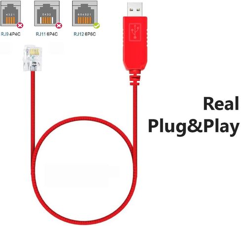 USB إلى AJ2.5 Cable 940-0299A Console Console Cable لـ APC UPS ، بطاقة إدارة APC AP9630 AP9631 و AP9635 (APC الجزء رقم 940-0299 (1.8 م)) ، 6ft ، أحمر ، أحمر in Kuwait