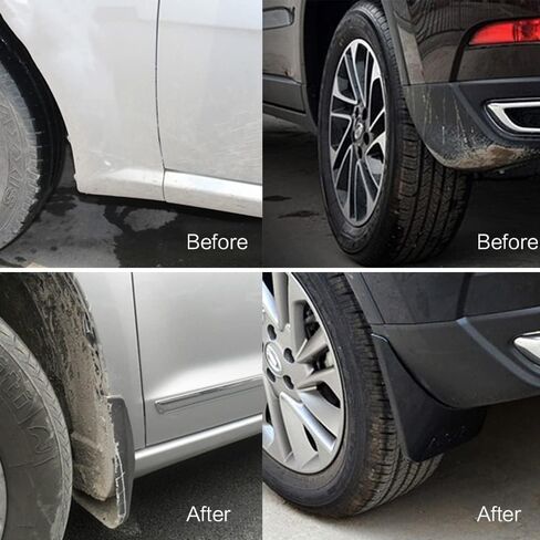 ALLGOOD Front Rear Splash Mud Guards Mudflaps Mud Flaps Compatible with Ford F150 2015 2016 2017 2018 (for Trucks with Fender Flares) 4Pc Set Black in Saudi Arabia