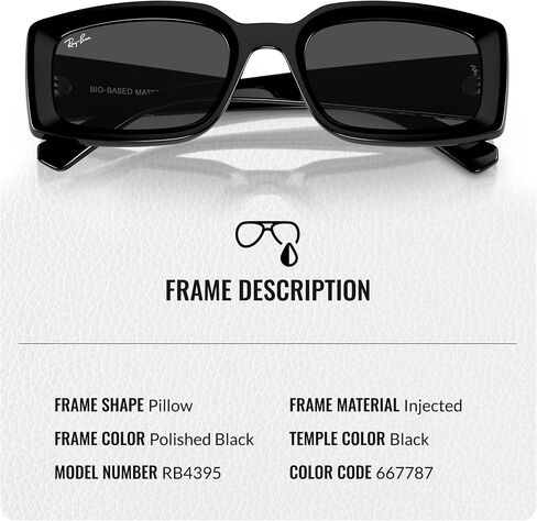Ray-Ban RB4395 KILIANE BIO-BASED Square-Round Shaped Sunglasses for Men & Women with Official RAYBAN Eyewear Kit in Saudi Arabia