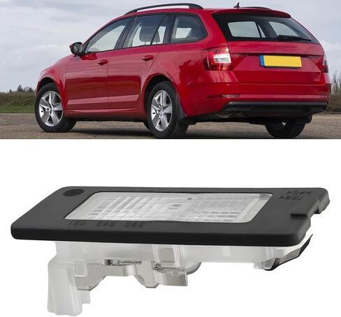 eMagTech Car Rear License Plate Light 1K9943021 5N0943021 5N0943021A 5N0943021B Compatible with Skoda Octavia Mk3 5E5 Estate 2013-2017 in Saudi Arabia