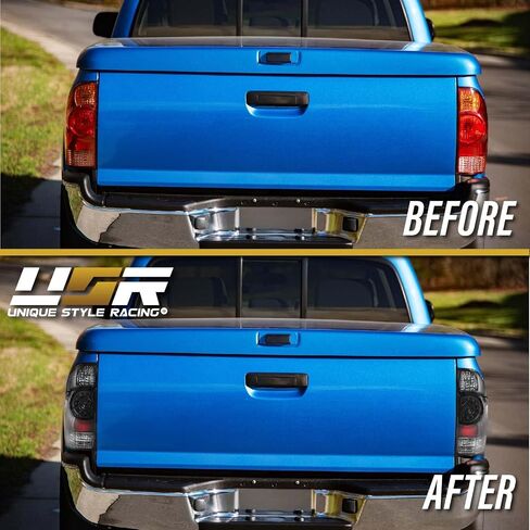 USR 05-15 Tacoma Pickup License Plate Light – LED Rear Lamps (Left + Right) Pair - Compatible with 2005-2015 Toyota Tacoma Pick Up 00-13 Tundra Truck All Models (LED WHITE 6000K/ RED U SHAPE UPGRADE) in Saudi Arabia
