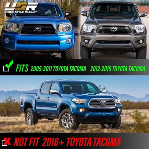 USR 05-15 Tacoma Pickup License Plate Light – LED Rear Lamps (Left + Right) Pair - Compatible with 2005-2015 Toyota Tacoma Pick Up 00-13 Tundra Truck All Models (LED WHITE 6000K/ RED U SHAPE UPGRADE) in Saudi Arabia