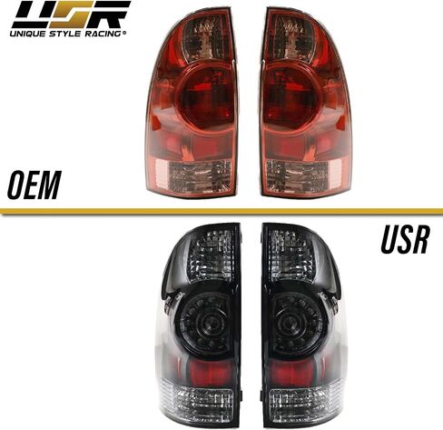 USR 05-15 Tacoma Pickup License Plate Light – LED Rear Lamps (Left + Right) Pair - Compatible with 2005-2015 Toyota Tacoma Pick Up 00-13 Tundra Truck All Models (LED WHITE 6000K/ RED U SHAPE UPGRADE) in Saudi Arabia