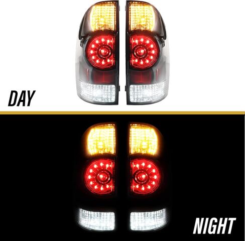 USR 05-15 Tacoma Pickup License Plate Light – LED Rear Lamps (Left + Right) Pair - Compatible with 2005-2015 Toyota Tacoma Pick Up 00-13 Tundra Truck All Models (LED WHITE 6000K/ RED U SHAPE UPGRADE) in Saudi Arabia