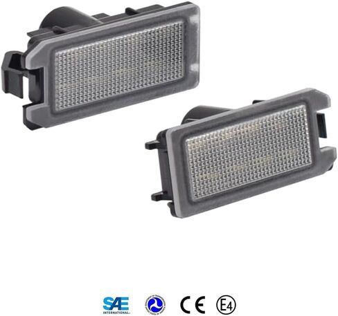 AJHLJ® 2Pcs LED Number Plate Lamp For Jeep Grand Cherokee 2014-2020 Compass 2014-2017 Patriot 2014-2017 White License Plate Light Assembly Fiat 500 Maserati Levante Dodge Viper in Kuwait