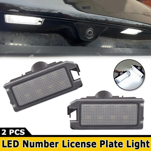 AJHLJ® 2Pcs LED Number Plate Lamp For Jeep Grand Cherokee 2014-2020 Compass 2014-2017 Patriot 2014-2017 White License Plate Light Assembly Fiat 500 Maserati Levante Dodge Viper in Kuwait