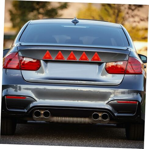 6pcs Slow Moving Vehicle Triangle Warning Signs Vehicle Triangle Reflectors Grade Reflective Easy to Install in Saudi Arabia