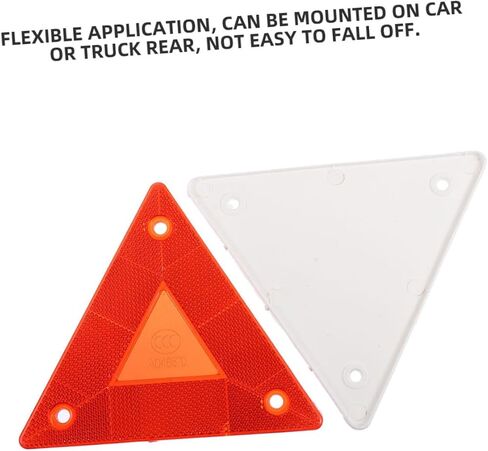 6pcs Slow Moving Vehicle Triangle Warning Signs Vehicle Triangle Reflectors Grade Reflective Easy to Install in Saudi Arabia