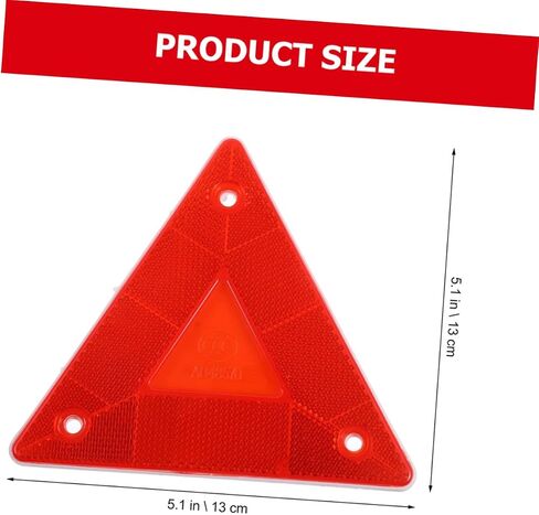 6pcs Slow Moving Vehicle Triangle Warning Signs Vehicle Triangle Reflectors Grade Reflective Easy to Install in Saudi Arabia