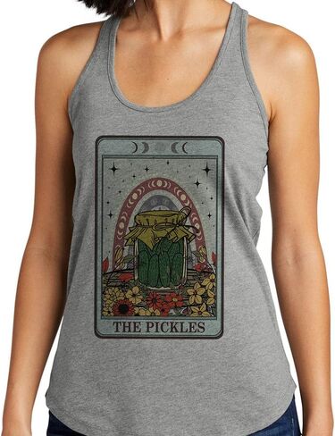The Pickles Tarot Card Tank Top Fitted Racerback Women's in Saudi Arabia