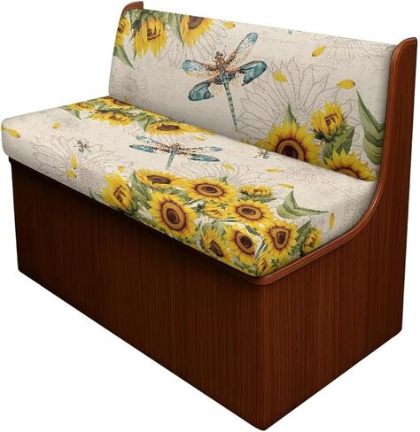RV Dinette Cushions Covers with Elastic Band Retro Dragonfly Sunflower Pattern RV Sofa Seat Slipcovers Universal Fit Travel Trailer Couch Home & Kitchen Accessories in Saudi Arabia