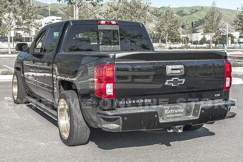 Replacement for 2014-2018 Chevrolet Silverado 1500 | 2016-2018 GMC Sierra All Models | Street Series ABS Plastic Primer Black Rear Trunk Lid Wing Tailgate Spoiler in Saudi Arabia