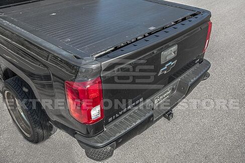 Replacement for 2014-2018 Chevrolet Silverado 1500 | 2016-2018 GMC Sierra All Models | Street Series ABS Plastic Primer Black Rear Trunk Lid Wing Tailgate Spoiler in Saudi Arabia