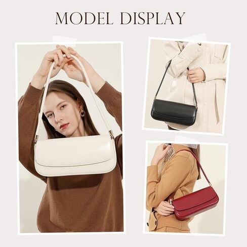 Leather Shoulder Bags for Women, Mini Cute Everyday Purses Trendy, Women's Hobo Handbags with Magnetic Closure in Saudi Arabia