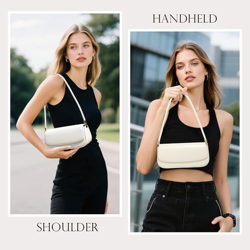 Leather Shoulder Bags for Women, Mini Cute Everyday Purses Trendy, Women's Hobo Handbags with Magnetic Closure in Saudi Arabia