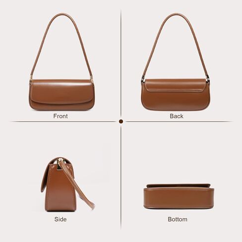 Leather Shoulder Bags for Women, Mini Cute Everyday Purses Trendy, Women's Hobo Handbags with Magnetic Closure in Saudi Arabia