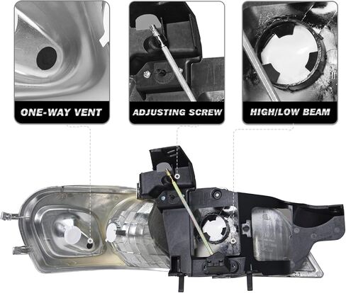 4pcs Fits for 1997-2005 Chevy Venture / 97-05 Pontiac / 97-04 Oldsmobile Silhouette Halogen Headlight with Side Marker Lights Assembly Set Pair (Chrome Housing with Amber Reflector) in Saudi Arabia