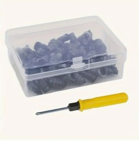 61pcs Quick Tire Repair Kit with Vacuum Rubber Plugs & Screwdriver - Fit for Cars, Motorcycles, Trucks & Bikes in Saudi Arabia