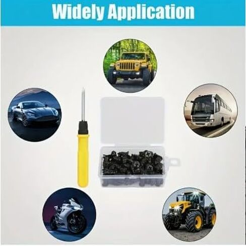 61pcs Quick Tire Repair Kit with Vacuum Rubber Plugs & Screwdriver - Fit for Cars, Motorcycles, Trucks & Bikes in Saudi Arabia