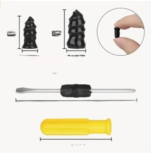 61pcs Quick Tire Repair Kit with Vacuum Rubber Plugs & Screwdriver - Fit for Cars, Motorcycles, Trucks & Bikes in Saudi Arabia