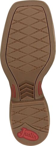 حذاء Justin Boot Company النسائي Stampede Halter Roasted Cognac 11 في الأعلى بمقدمة مربعة حذاء راعية البقر بني 6 B in Saudi Arabia