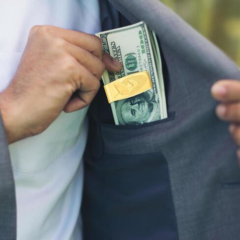 Diamond2Deal سمكة كيلي ووترز مطلية بالذهب في مشبك نقود شبكي بمفصلات (الطول: 23 ملم|العرض: 47 ملم) in Saudi Arabia