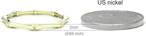 10K Gold 2MM Bamboo Eternity Stackable Wedding Band Ring in Kuwait