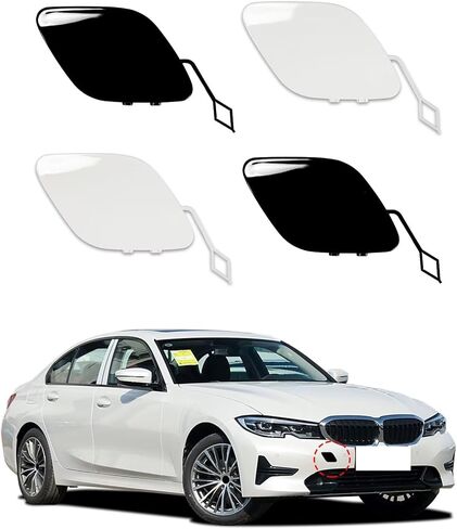 Car Front Bumper Tow Hook Cover Cap Towing Eye Fit For BMW 3 Series G20 Sedan G21 Wagon Fit 316d 318dX 2019 2020 2021 2022 (Carbon Black) 51118496520 Only suitable for Standard Package edition in Saudi Arabia
