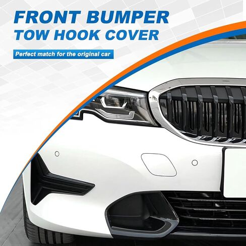 Car Front Bumper Tow Hook Cover Cap Towing Eye Fit For BMW 3 Series G20 Sedan G21 Wagon Fit 316d 318dX 2019 2020 2021 2022 (Carbon Black) 51118496520 Only suitable for Standard Package edition in Saudi Arabia