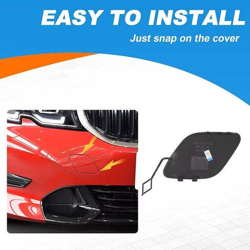 Car Front Bumper Tow Hook Cover Cap Towing Eye Fit For BMW 3 Series G20 Sedan G21 Wagon Fit 316d 318dX 2019 2020 2021 2022 (Carbon Black) 51118496520 Only suitable for Standard Package edition in Saudi Arabia