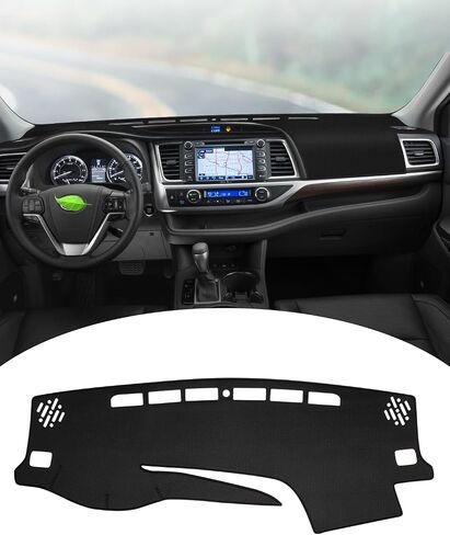غطاء لوحة أجهزة القياس من FIILINES متوافق مع Ford Edge 2015-2023 وغطاء لوحة القيادة وملحقات حافة لوحة القيادة وغطاء حماية شبكي غير قابل للانزلاق بدون وهج in Kuwait