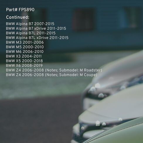 أحذية فرامل الانتظار الخلفية FPS890 متوافقة مع 2000-2019 BMW (525i، 525xi، 528i، 528i xDrive، 528xi، 530i، 530xi، 535i، 535i GT، 535i GT xDrive، 535i xDrive، 535xi، 545i، 550i، 550i GT، 550i جي تي اكس درايف) in Kuwait
