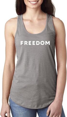 Freedom Shirt – Patriotic USA American Pride, Memorial Quote Tee, Tribute Top, Freedom Ladies Racerback Tank Top in Saudi Arabia