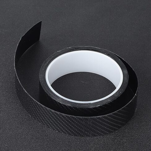 Carbon Fiber Strips Anti Scratch Carbon Fiber Protective Film Dry Carbon Fibre Detailing Wrap Tape Car Door Guard Sticker Black Carbon Fibre Detailing Wrap (3CM*3M) in Saudi Arabia